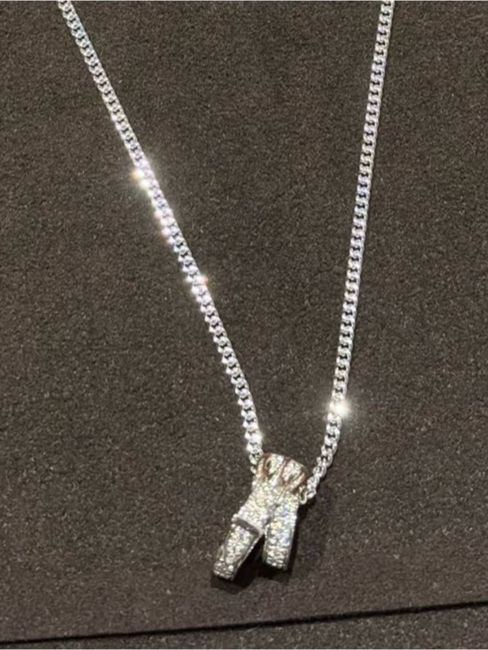 Hermès Etrivière 18K White Gold Diamond Pendant Necklace